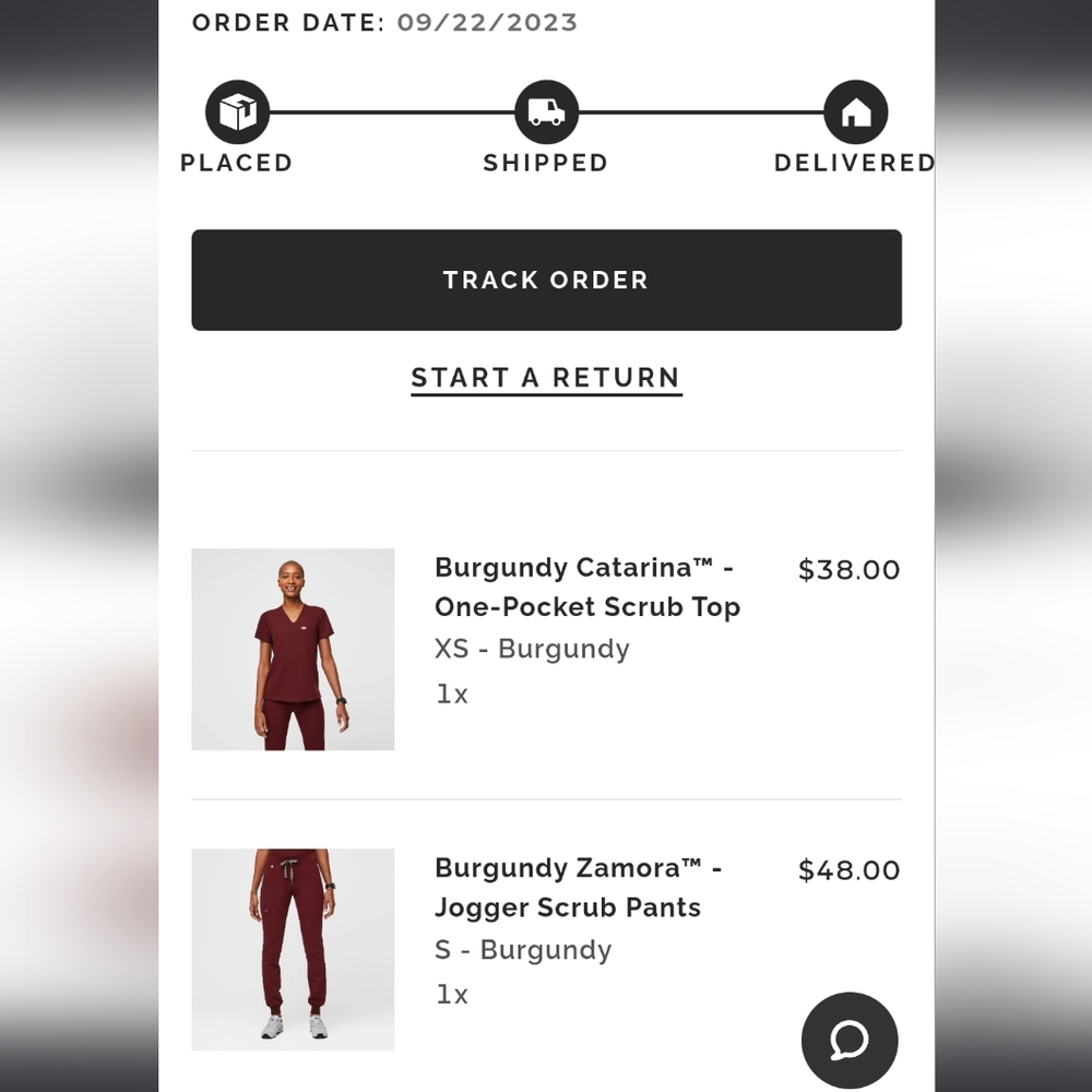 Burgandy FIGS Scrub Joggers